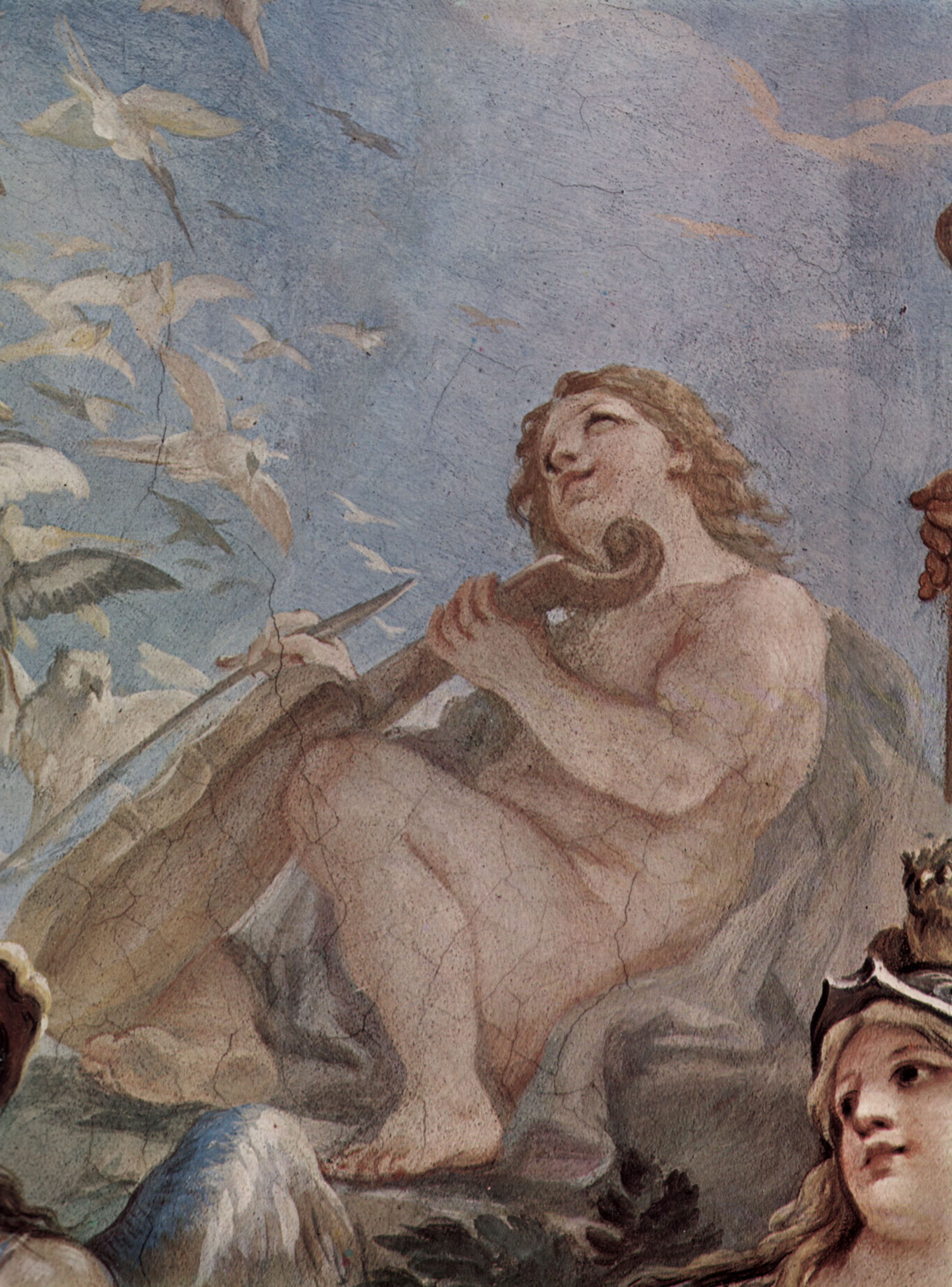 Luca Giordano: Fresken in der Galerie des Palazzo Medici-Riccardi in Florenz, Szene: Der Mensch in der Mitte seines Lebens, Detail