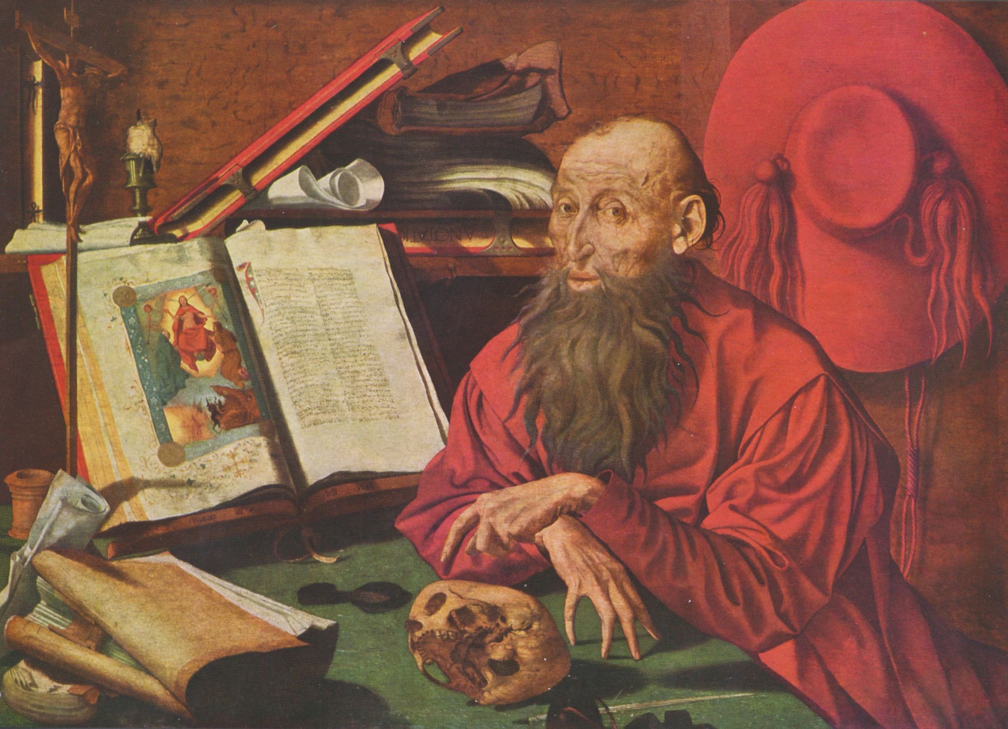 Marinus Claesz. van Reymerswaele: Hl. Hieronymus in einer Zelle