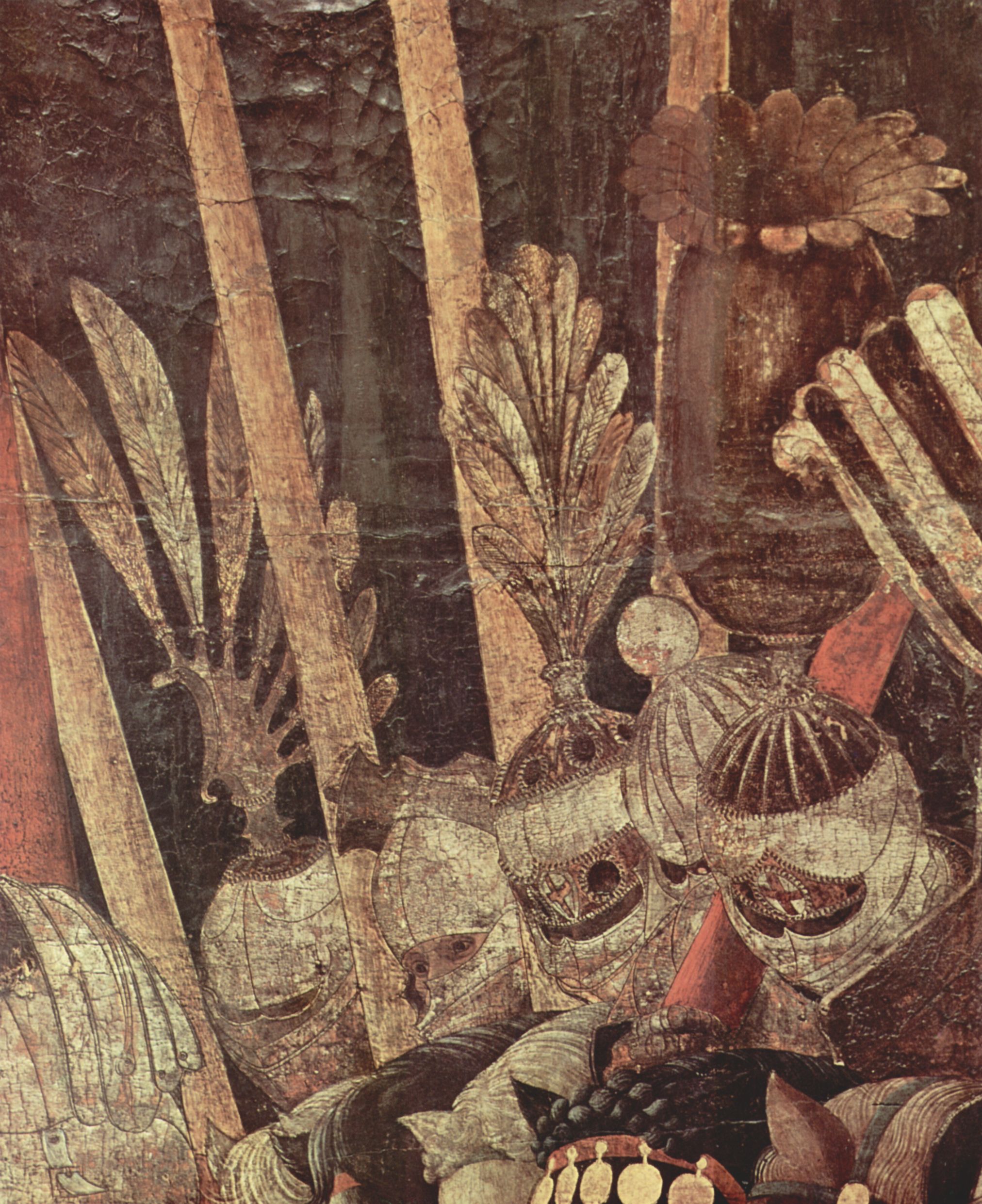 Paolo Uccello: Drei Gemlde zur Schlacht von Romano fr den Medici-Palast in Florenz, Szene: Das Eingreifen von Micheletto da Cotignola, Detail