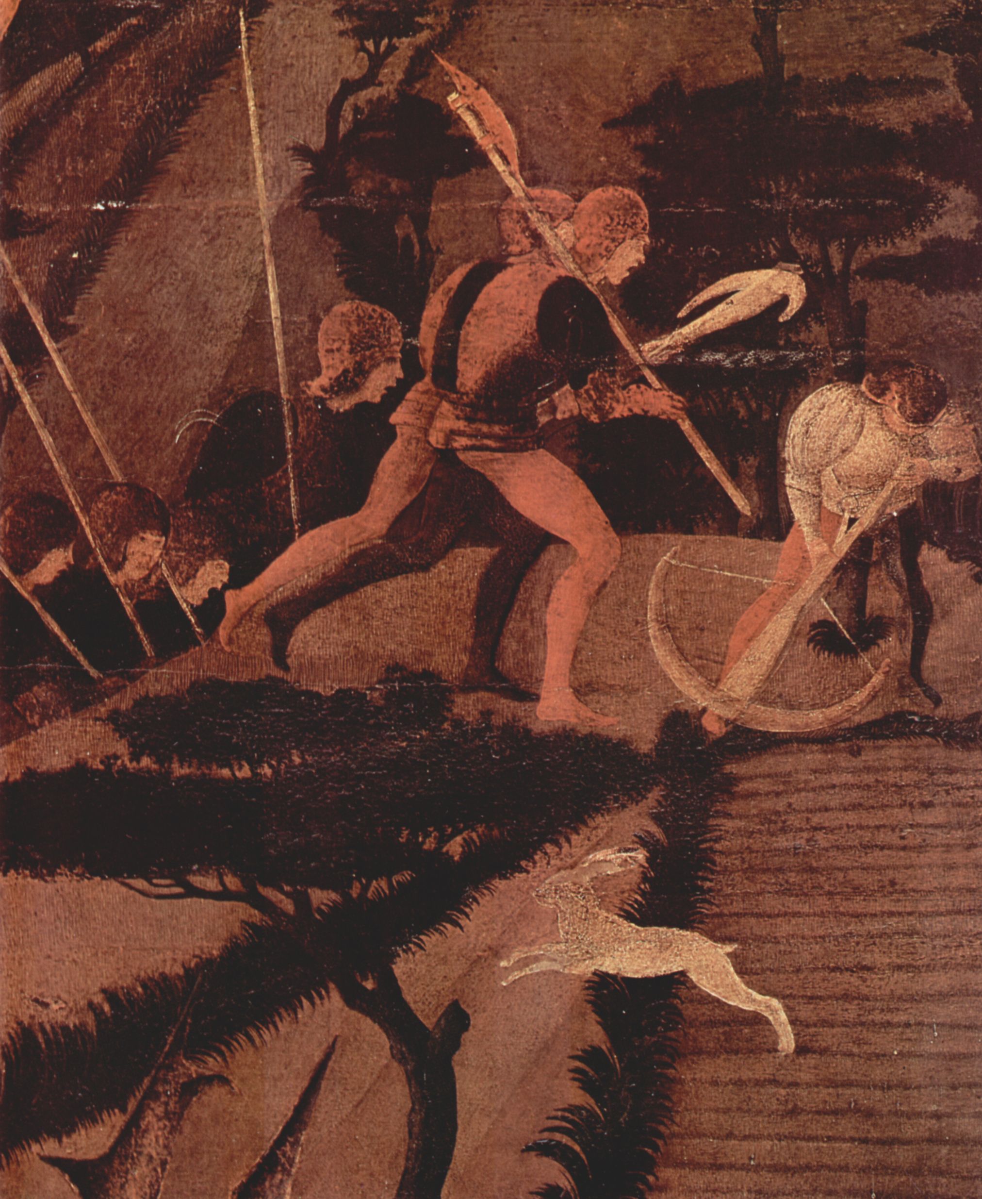 Paolo Uccello: Drei Gemlde zur Schlacht von Romano fr den Medici-Palast in Florenz, Szene: Der Sieg ber Bernardino della Ciarda, Detail