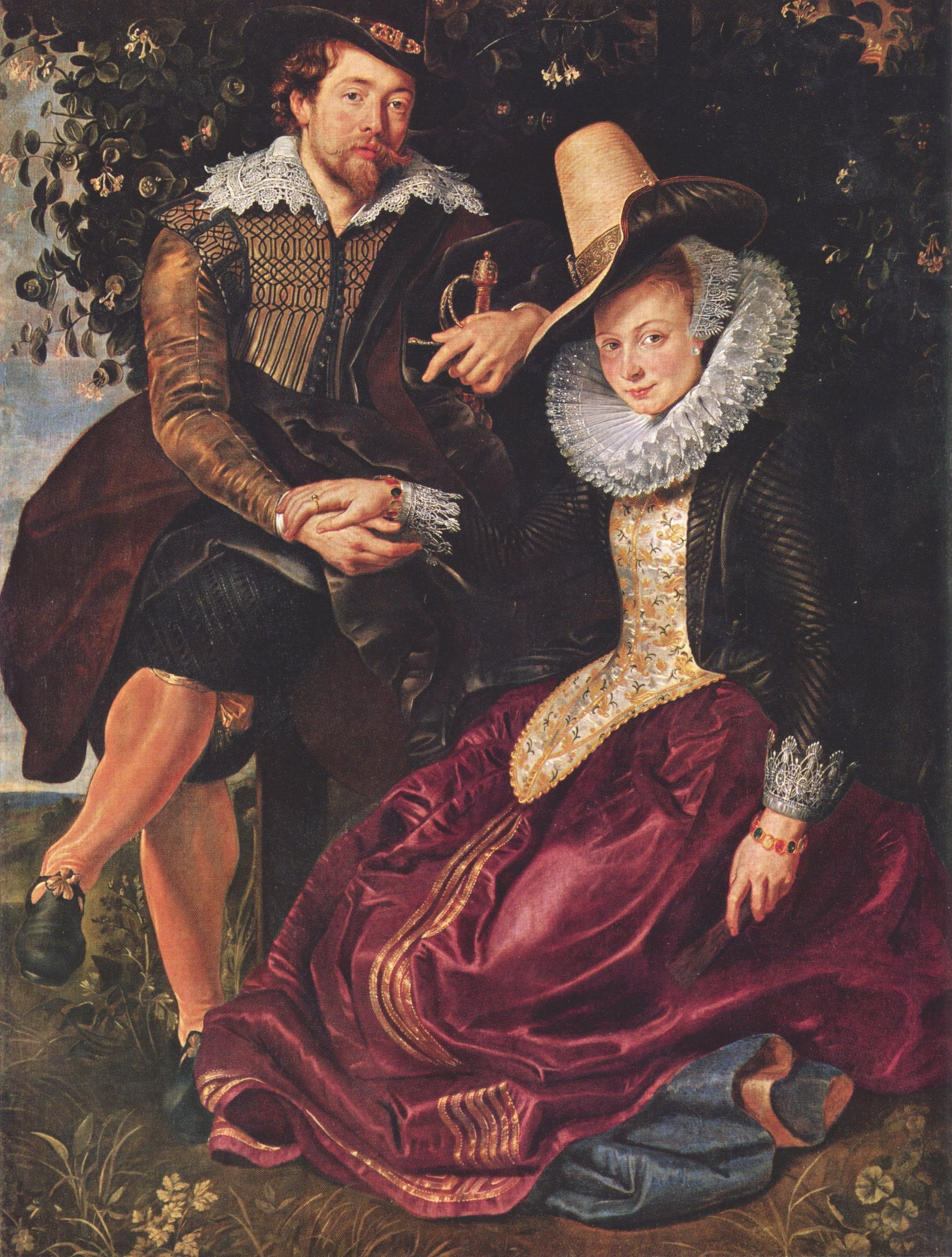 Peter Paul Rubens: Selbstportrt des Malers mit seiner Frau Isabella Brant in der Geiblattlaube