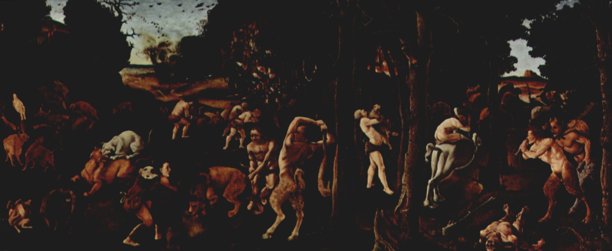 Piero di Cosimo: Bildfolge zur Frhgeschichte der Menschheit, Szene: Jagdszene