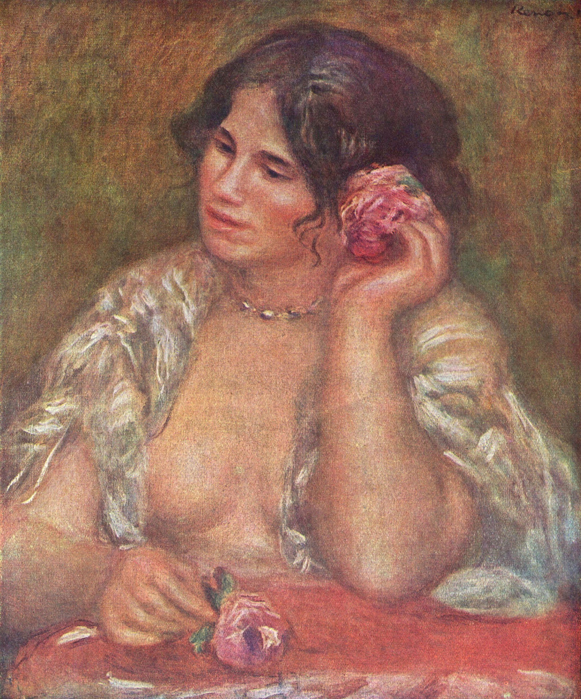 Pierre-Auguste Renoir: Gabriele mit Rose