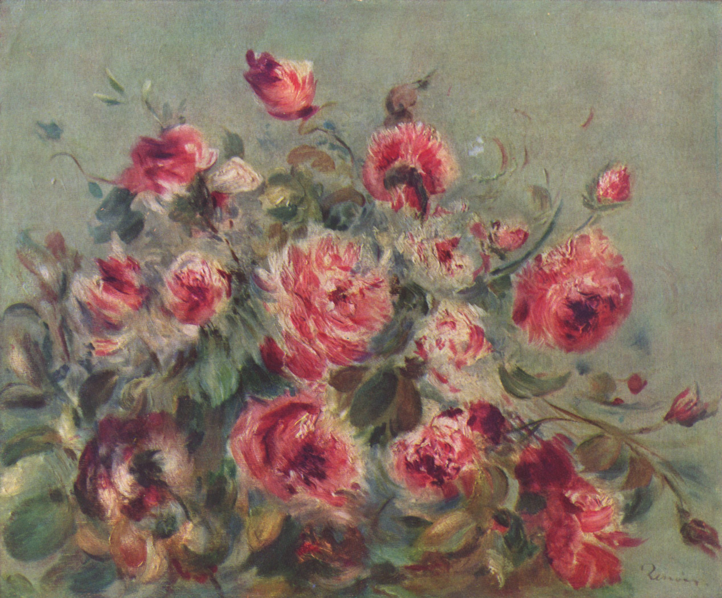 Pierre-Auguste Renoir: Stilleben, Rosen von Vargemont