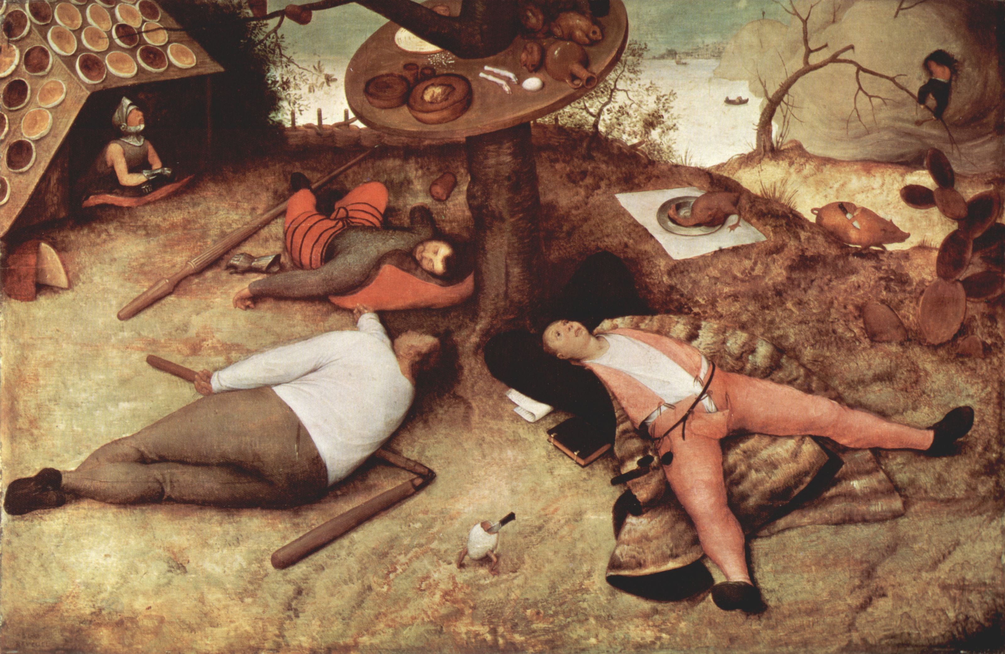 Pieter Bruegel d. .: Schlaraffenland
