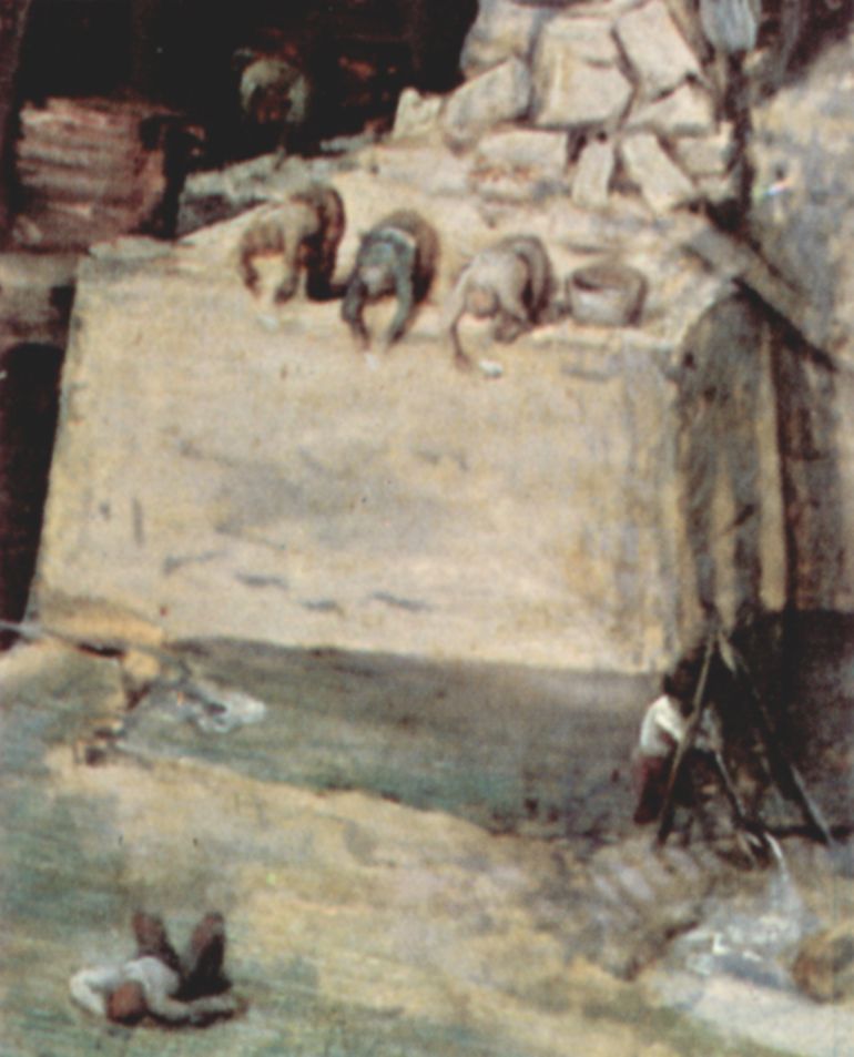 Pieter Bruegel d. .: Turmbau zu Babel, Detail