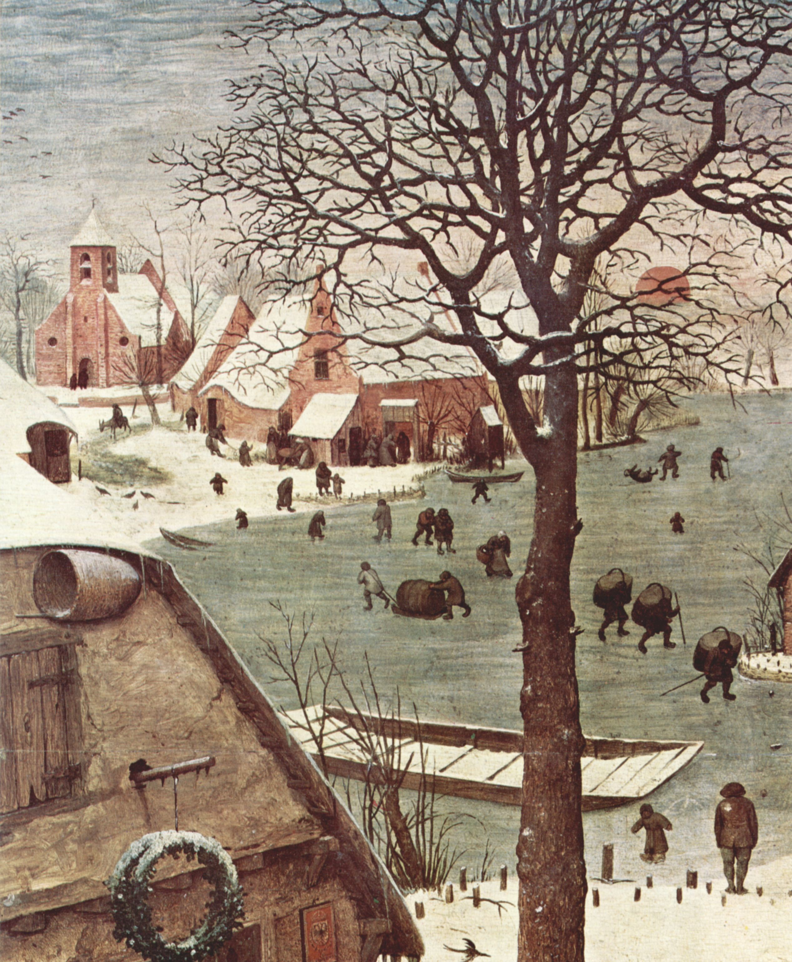 Pieter Bruegel d. .: Volkszhlung zu Bethlehem, Detail