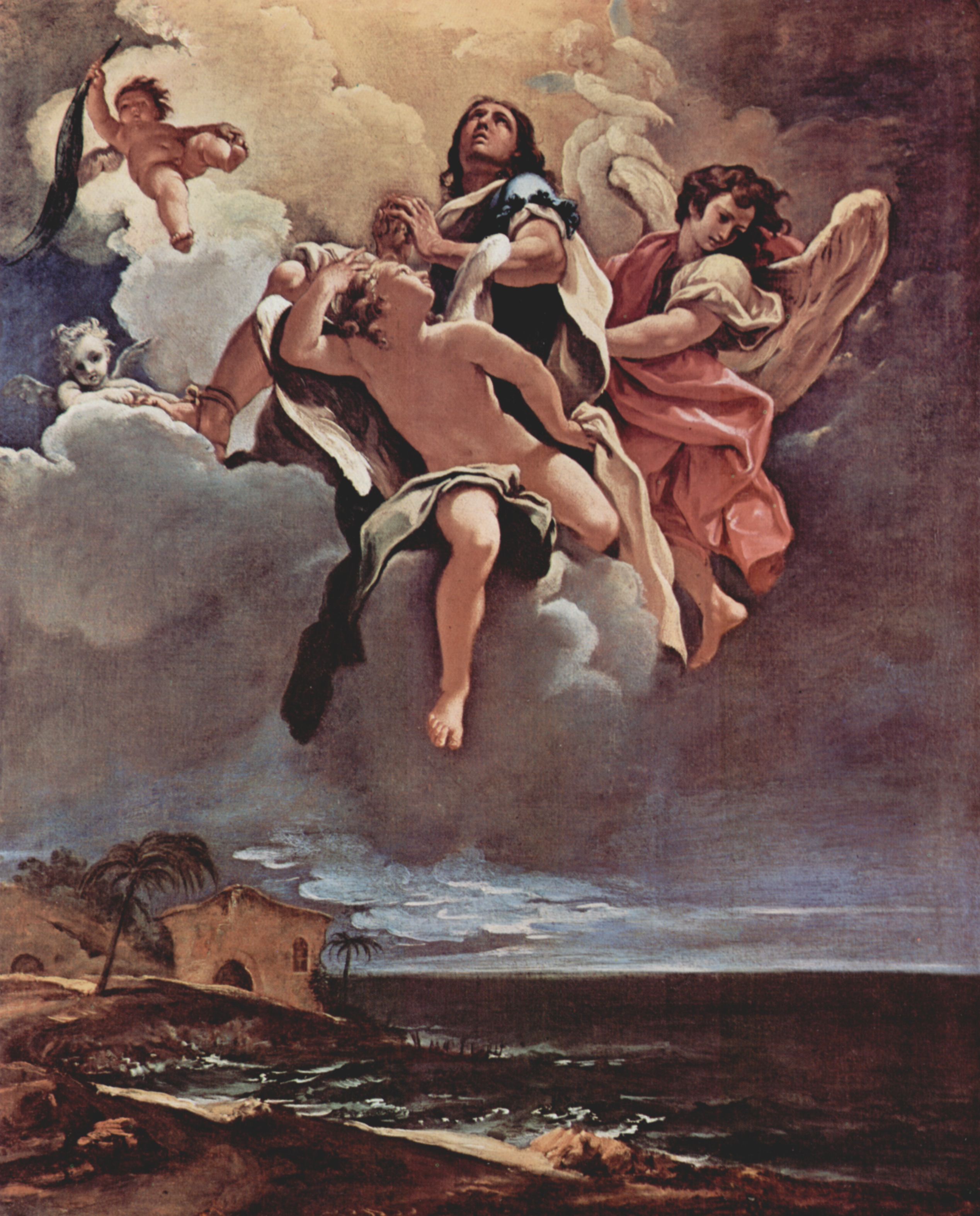Sebastiano Ricci: Entwurf fr den Freskenzyklus in San Bernardino alle Ossa in Mailand, Szene: Apotheose eines Heiligen