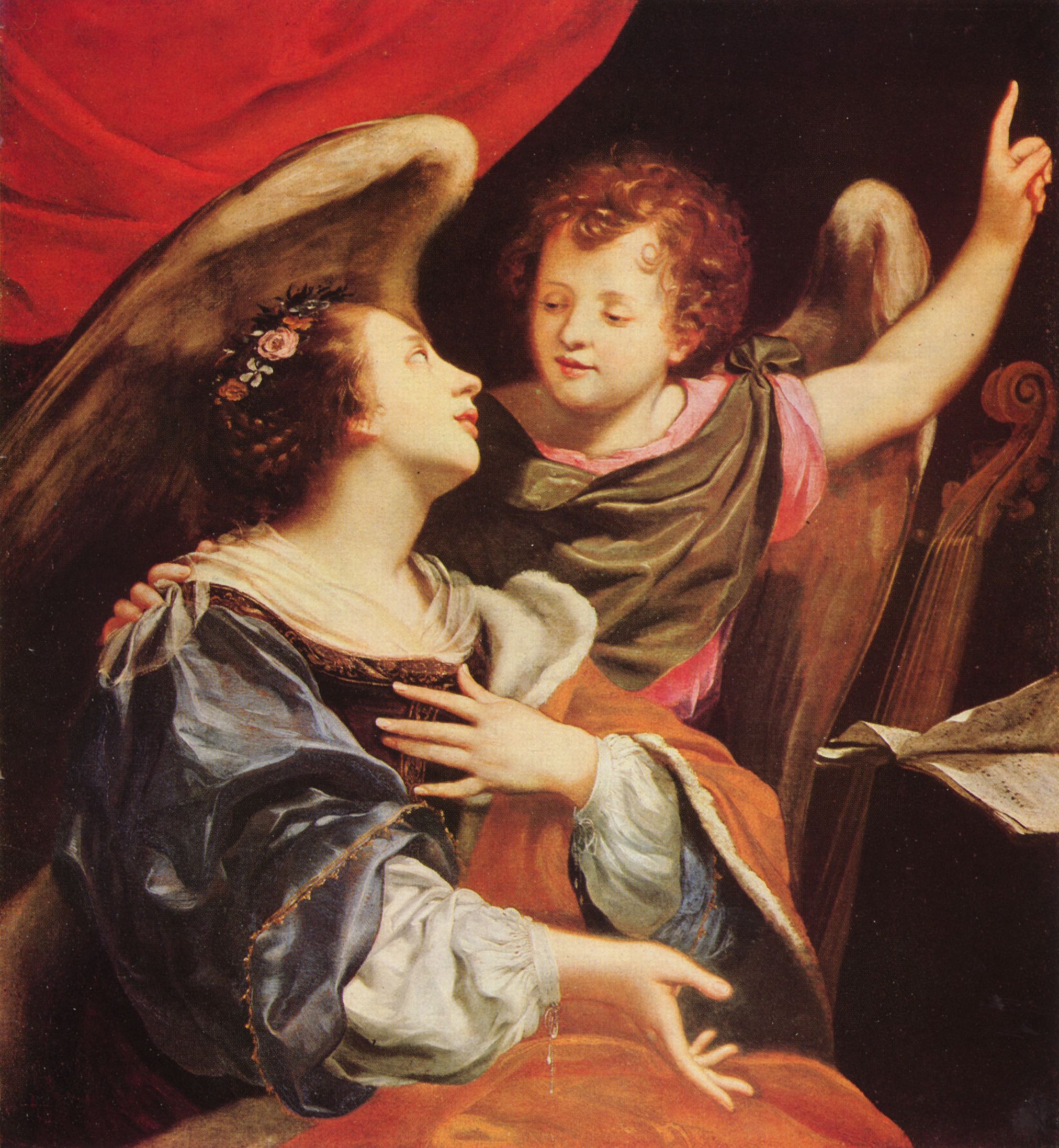 Simon (Nachfolge) Vouet: Hl. Ccilie mit dem Engel