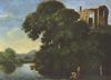 Adam Elsheimer: Landschaft mit dem Vestatempel in Tivoli