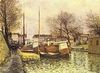 Alfred Sisley: Kähne auf dem Kanal Saint-Martin in Paris