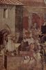 Ambrogio Lorenzetti: Freskenzyklus »Allegorien der guten und der schlechten Regierung« im Ratssaal der Neun, Palazzo Pubblico in Siena, Szene: Auswirkungen der guten Regierung in der Stadt, Detail: Werkstatt (Handwerk)