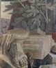 Andrea Mantegna: Hl. Sebastian, Detail: Bruchstücke einer Skulptur und Architekturfragmente