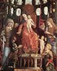 Andrea Mantegna: Madonna della Vittoria mit Hl. Johannes dem Täufer, den Herzog Francesco Gonzaga segnend und Heiligen: kniend: Hl. Anna, links: Hl. Michael und Hl. Andreas, rechts: Hl. Longinus und Hl. Georg
