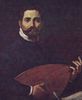 Annibale Carracci: Porträt des Giovanni Gabrielle mit der Laute