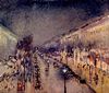 Camille Pissarro: Boulevard Montmartre in der Nacht