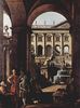 Canaletto (I): Capriccio, Schlotor, Loggia und groe Fontaine in Vojoda Potocki