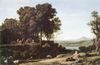 Claude Lorrain: Landschaft mit Apollo, den Musen und einem Flußgott