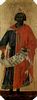 Duccio di Buoninsegna: Maestà, Altarretabel des Sieneser Doms, Vorderseite, Predella mit Szenen aus der Kindheit Jesu und Propheten, Szene: Prophet Salomo