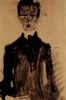 Egon Schiele: Selbstportrt im schwarzen Gewand