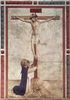 Fra Angelico: Freskenzyklus im Dominikanerkloster San Marco in Florenz, Szene: Hl. Dominikus am Kreuze Christi