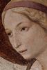 Fra Angelico: Freskenzyklus im Dominikanerkloster San Marco in Florenz, Szene: Verkündigung, Detail: Gesicht der Maria