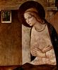 Fra Angelico: Freskenzyklus im Dominikanerkloster San Marco in Florenz, Szene: Verkündigung, Detail: Jungfrau der Verkündigung