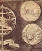 Giorgione: Fries mit Grisaille-Fresken zu den Artes Liberalis im Casa Pellizzari in Castelfranco Veneto, Szene: Globus, Mond, Sonne (Astronomie)