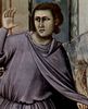 Giotto di Bondone: Freskenzyklus in der Arenakapelle in Padua (Scrovegni-Kapelle), Szene: Die Vertreibung der Händler aus dem Tempel, Detail: Händler