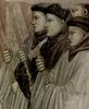 Giotto di Bondone: Freskenzyklus mit Szenen aus dem Leben des Hl. Franziskus, Bardi-Kapelle, Santa Croce in Florenz, Szene: Die Bestätigung der Wundmale Christi, Detail
