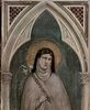 Giotto di Bondone: Freskenzyklus mit Szenen aus dem Leben des Hl. Franziskus, Bardi-Kapelle, Santa Croce in Florenz, Szene: Die Hl. Klara von Assisi, Detail