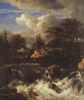 Jacob Isaaksz. van Ruisdael: Ein Wasserfall in felsiger Landschaft
