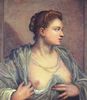 Jacopo Tintoretto: Porträt einer Frau mit entblößtem Busen