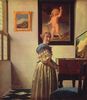 Jan Vermeer van Delft: Stehende Dame am Spinett