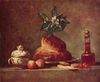 Jean-Baptiste Simon Chardin: Stilleben mit Brioche