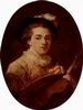 Jean-Honoré Fragonard: Selbstporträt, Oval