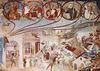 Lorenzo Lotto: Freskenzyklus im Oratori Suardi in Trescore, Szene: Martyrium der Hl. Klara