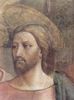 Masaccio: Freskenzyklus der Brancacci-Kapelle in Santa Maria del Carmine in Florenz, Szenen aus dem Leben Petri, Szene: Der Zinsgroschen, Detail: Christus