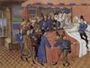 Meister des Jouvenel des Ursins: Miniatur aus der »La Teseida« des Boccaccio, französisches Manuskript, Szene: Vermählung von Emilia und Arcitas