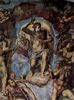 Michelangelo Buonarroti: Das Jngste Gericht, Fresko an der Altarwand der Sixtinischen Kapelle, Detail: Christus mit Maria