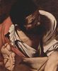 Michelangelo Caravaggio: Gemlde der Cerasi-Kapelle in Santa Maria del Popolo in Rom, Szene: Kreuzigung des Paulus, Detail