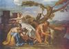 Nicolas Poussin: Jupiter als Kind von der Ziege Amalthea genährt