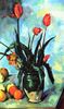 Paul Cézanne: Stilleben, Vase mit Tulpen