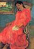 Paul Gauguin: Frau im rotem Kleid