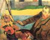 Paul Gauguin: Porträt des Vincent van Gogh, Sonnenblumen malend