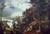 Pieter Bruegel d. Ä.: Landschaft und Versuchung des Hl. Antonius
