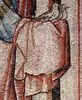 Pietro Cavallini: Mosaiken mit Zyklus von 6 Szenen zum Marienleben in der Absis von Santa Maria Trasteverde in Rom, Szene: Präsentation des Jesusknaben im Tempel, Detail