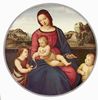 Raffael: Madonna Terranuova, Szene: Maria mit Christuskind und zwei Heiligen, Tondo