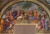 Raffael: Stanza della Segnatura im Vatikan für Papst Julius II., Wandfresko, Szene: Der Parnaß