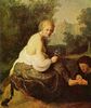 Rembrandt Harmensz. van Rijn: Junge Frau, welcher eine Alte die Fußnägel schneidet